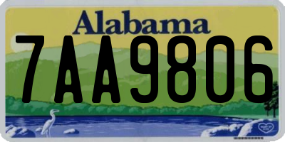 AL license plate 7AA9806