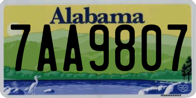 AL license plate 7AA9807