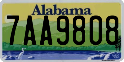 AL license plate 7AA9808