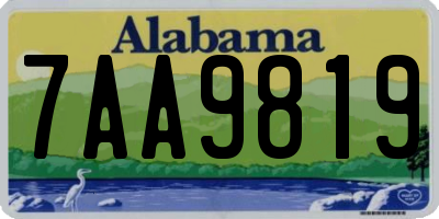 AL license plate 7AA9819