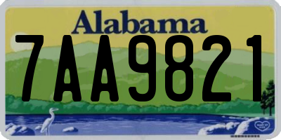 AL license plate 7AA9821