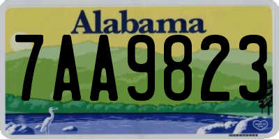 AL license plate 7AA9823