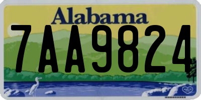 AL license plate 7AA9824