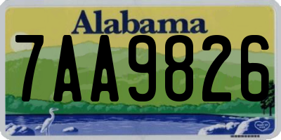 AL license plate 7AA9826
