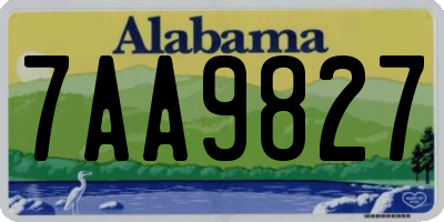 AL license plate 7AA9827