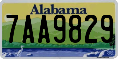 AL license plate 7AA9829