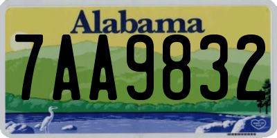AL license plate 7AA9832