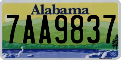AL license plate 7AA9837