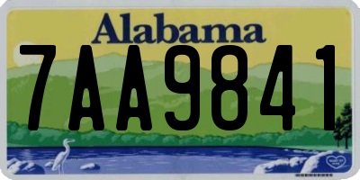 AL license plate 7AA9841