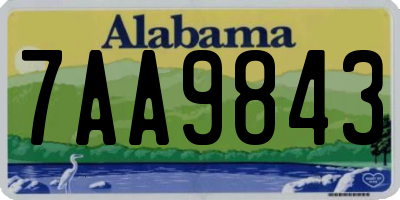 AL license plate 7AA9843