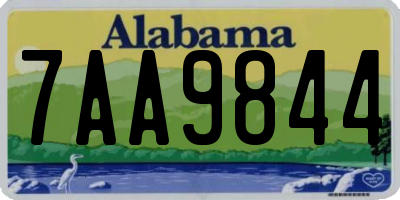 AL license plate 7AA9844