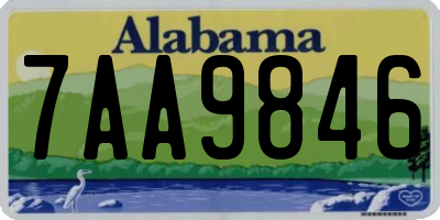 AL license plate 7AA9846
