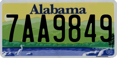 AL license plate 7AA9849