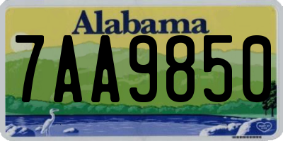 AL license plate 7AA9850