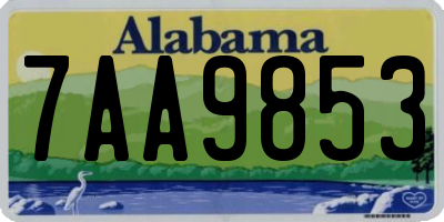 AL license plate 7AA9853