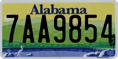 AL license plate 7AA9854