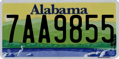 AL license plate 7AA9855