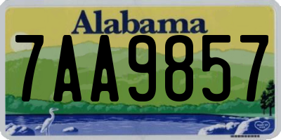 AL license plate 7AA9857