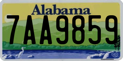 AL license plate 7AA9859