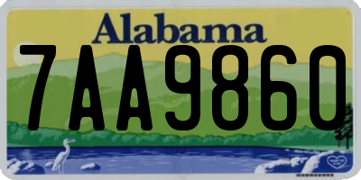 AL license plate 7AA9860