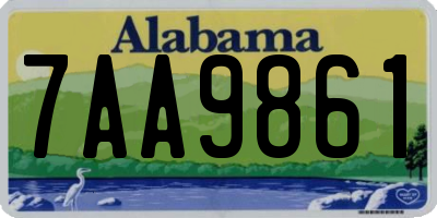 AL license plate 7AA9861