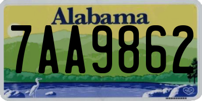 AL license plate 7AA9862