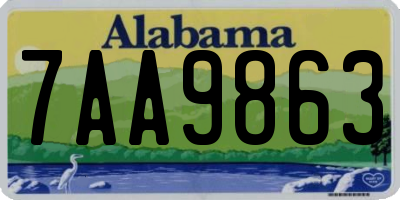 AL license plate 7AA9863