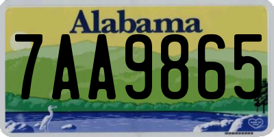 AL license plate 7AA9865
