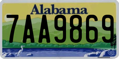 AL license plate 7AA9869