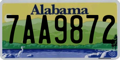 AL license plate 7AA9872