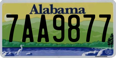 AL license plate 7AA9877