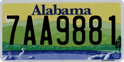 AL license plate 7AA9881