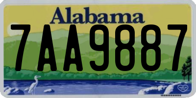 AL license plate 7AA9887