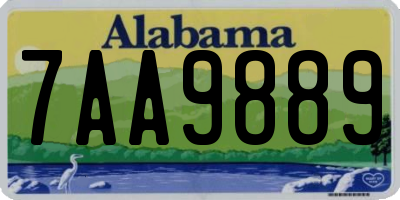 AL license plate 7AA9889