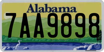 AL license plate 7AA9898