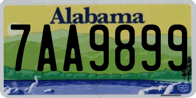 AL license plate 7AA9899