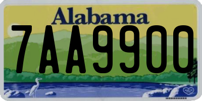AL license plate 7AA9900