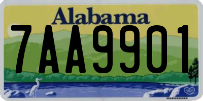 AL license plate 7AA9901