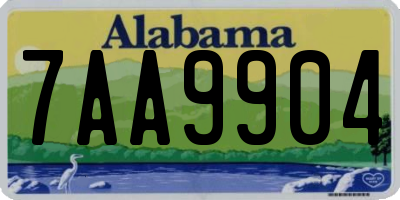 AL license plate 7AA9904
