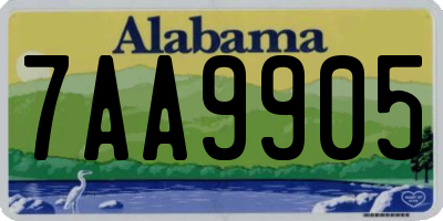 AL license plate 7AA9905