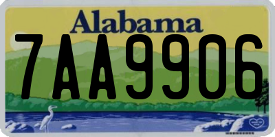 AL license plate 7AA9906