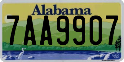 AL license plate 7AA9907