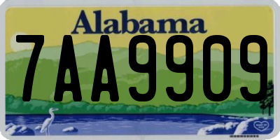 AL license plate 7AA9909