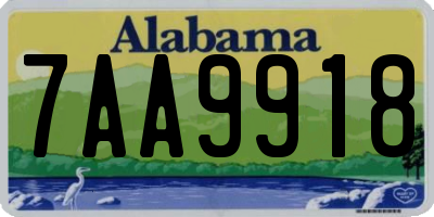 AL license plate 7AA9918