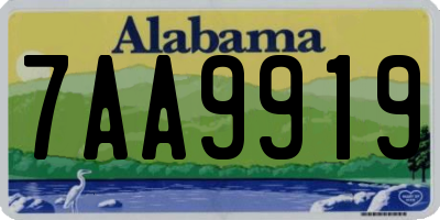 AL license plate 7AA9919