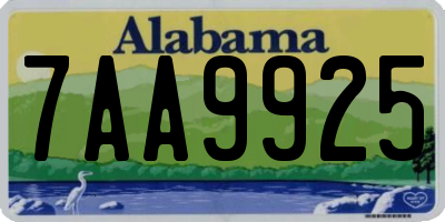 AL license plate 7AA9925