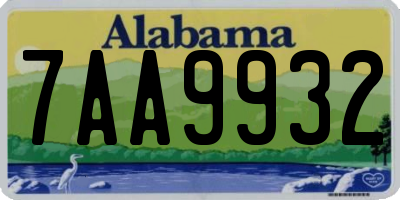 AL license plate 7AA9932