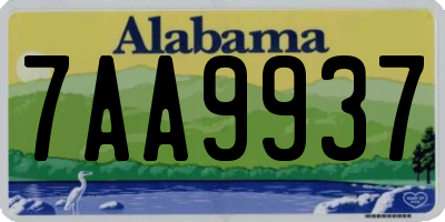 AL license plate 7AA9937