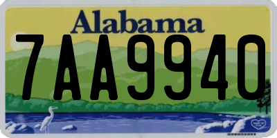 AL license plate 7AA9940