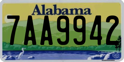 AL license plate 7AA9942